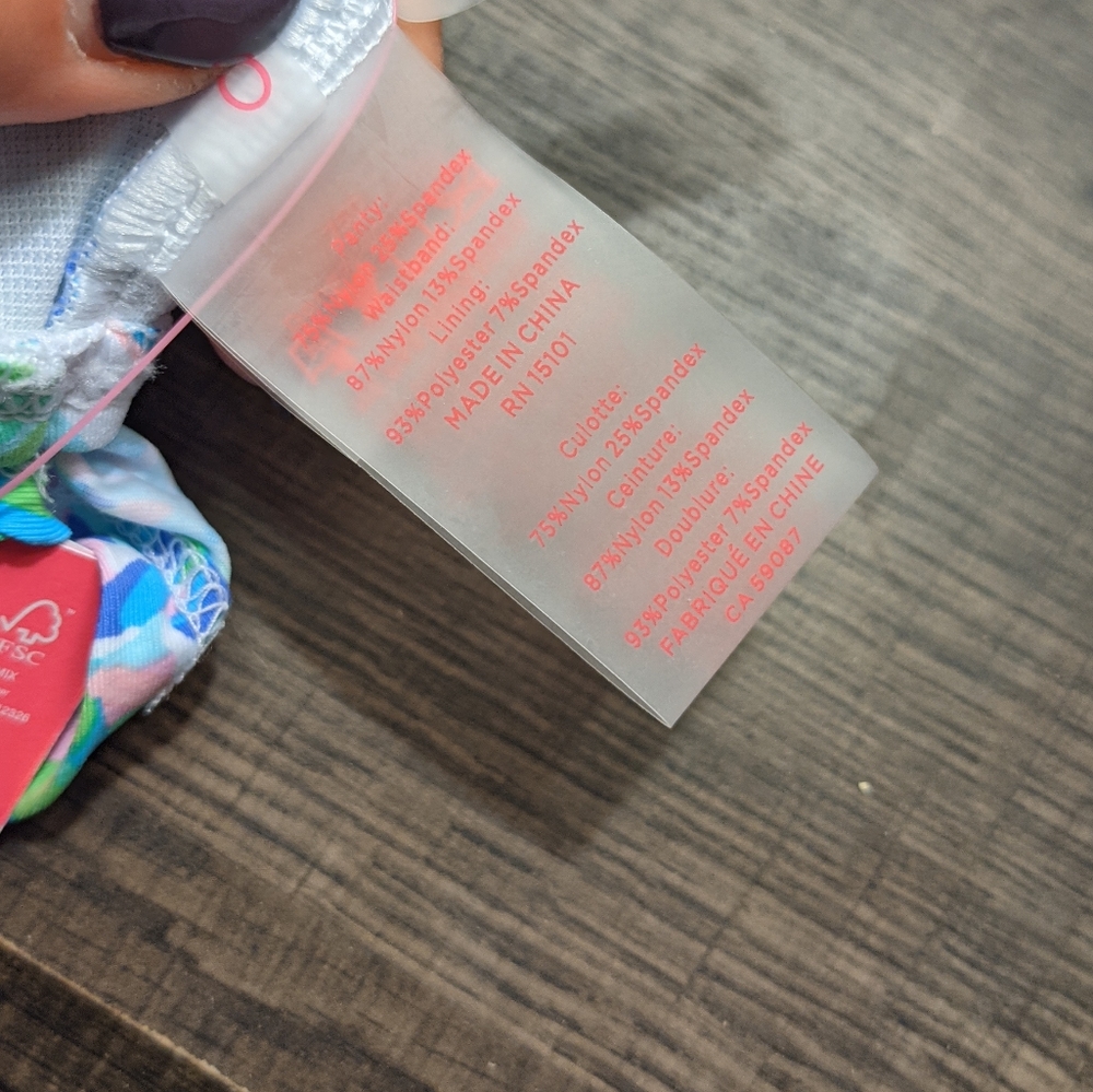 {Lilly Pulitzer} Brand New Lagoon Sarong Hipster Bikini Bottoms - Picture 7 of 7